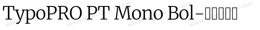 TypoPRO PT Mono Bol字体转换